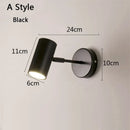 Axyaa Nordic Bedside Spotlight Sconce in Gold and Black for Study and Makeup Mirror