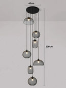Axyaa Staircase Chandeliers: Modern LED Pendant Light Lamps for Living Room
