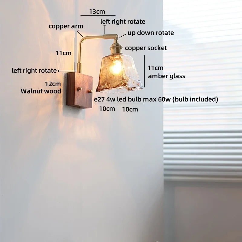 Axyaa White Pumpkin Glass LED Wall Lamp for Children's Living Room