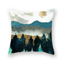Axyaa Gold Mountains Geometric Sun Moon Cushion Cases- Home Decor Almofadas