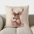 Axyaa Snowman & Flowers Throw Pillow Cover for Sofa, Bedroom, Car