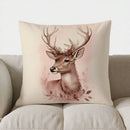 Axyaa Snowman & Flowers Throw Pillow Cover for Sofa, Bedroom, Car
