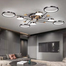 Axyaa Modern Gold/Black LED Pendant Ceiling Chandelier for Living Room
