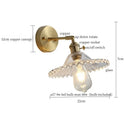 Axyaa Clear Brass Glass LED Wall Lamp with Pull Chain