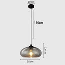 Nordic-Style Ash Glass Island Table & Pendant Lamp Set by Axyaa