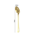 Axyaa Golden Stainless Steel Tableware Desserts Ice Cream Salad Spoon Set