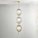 Axyaa LED Glass Pendant Lamp: Modern Designer Hanging Light for Living Room, Bedroom, Hotel