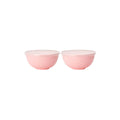 Axyaa Pink Plastic Bowls with Lids - Set of 4 - Reusable for Home, Kitchen, and On-the-Go