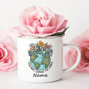 Axyaa Personalized Enamel Mug | Retro Coffee Cup for Teachers & Gifts