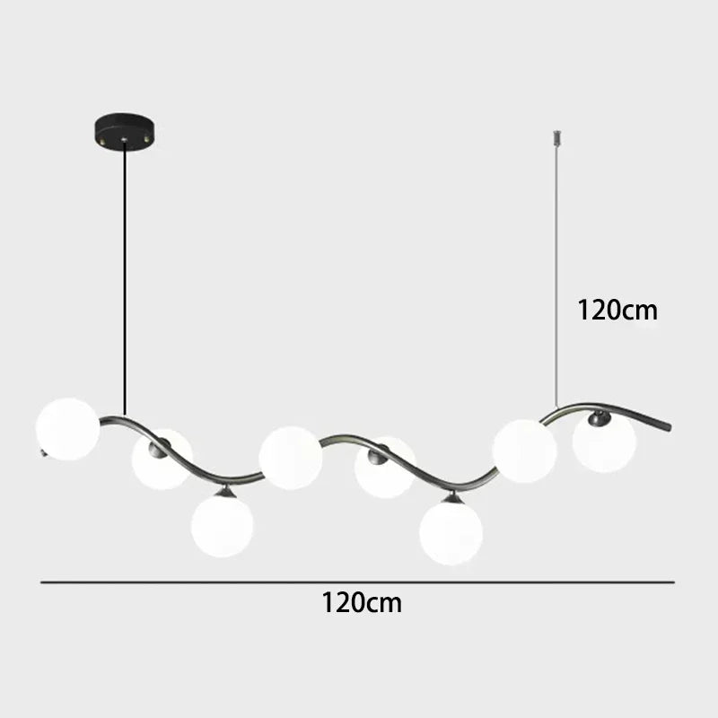 Nordic Glass Ball LED Pendant Light by Axyaa - Elegant Minimalist Chandelier