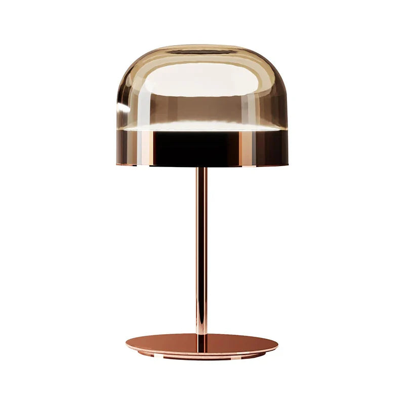 Axya Nordic Post-Modern Glass Table Lamp With Rose Gold Finish