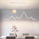 Axyaa Minimalist Moon Chandelier for Dining Room, Kitchen, Bedroom & Living Room