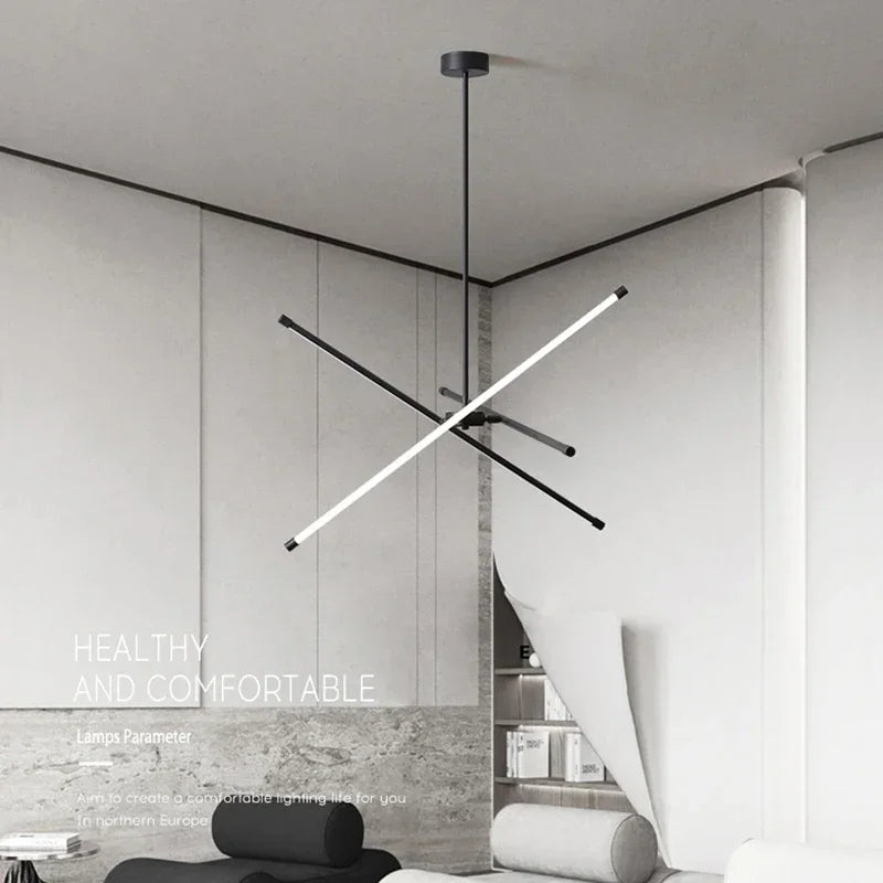 Nordic Iron LED Chandelier for Modern Minimalist Living Room, Bedroom - Axyaa