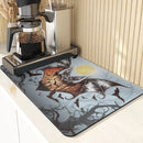 Axyaa Pumpkin Printing Silicone Coasters for Halloween Style Kitchen Décor