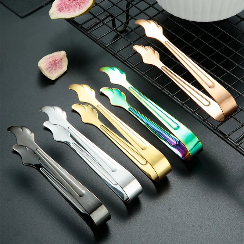 Axyaa Stainless Steel Wing Mini Ice Tongs Kitchen Snack Clip