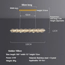 Axyaa Nordic Crystal LED Ceiling Chandelier - Luxury Gold Chrome Lighting for Home Décor