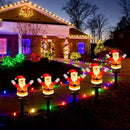 AxyaaTM Solar Christmas Courtyard Lights, Snowman, Elderly, Tree Scene Decoration
