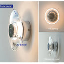 Axyaa Minimalist Crystal Circular Wall Lamp, Modern Design for Dining Room, Bedroom, Living Room