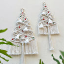 Axyaa Macrame White Pine Tree Wall Hanging - Boho Farmhouse Christmas Decor