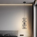 Axyaa Nordic Iron Glass Chandelier Industrial Style Simple Square Living Room Light