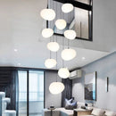 Axyaa Nordic Cream Pebble Chandelier for Dining Room, Staircase & Indoor Lighting