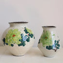 Axyaa Chinese Watercolor Graffiti Flower Vase | Handmade Retro Decorative Earthenware Jar