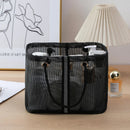 Axyaa Mesh Drainage Bathing Basket: Large Capacity, Foldable, Shower Bag for Travel & Home