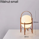 Axyaa Wood & Glass Lantern with Tricolored Bulb - Ideal for Bedside & Living Room