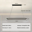 Modern LED Semicircle Ring Pendant Light for Living Room by Axyaa