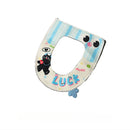Axyaa Bunny Toilet Seat Cover Zip Winter Portable Kawaii Funny Children's Home