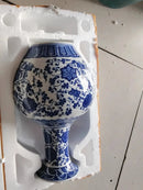 Axyaa Blue & White Ceramic Vase - Thin Bodied Porcelain Classical Ornaments