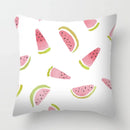 Axyaa Tropical Fruits Cushion Cover Watermelon Pineapple Decorative Pillow Case