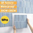 Axyaa 3D Peel and Stick Kitchen Tile Backsplash 10pcs 30x30cm 3D Tile Sticker