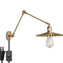 Axyaa Copper Arm LED Wall Sconce Pull Chain Switch Nordic Luminaria