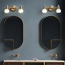 Axyaa Nordic Mirror Headlight Vanity Wall Lamp with Copper Led Lighting