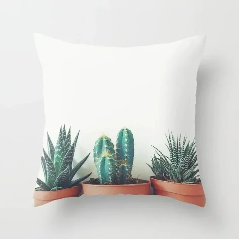 Axyaa Plant Pattern Pillowcase 45*45cm for Home Office Decor