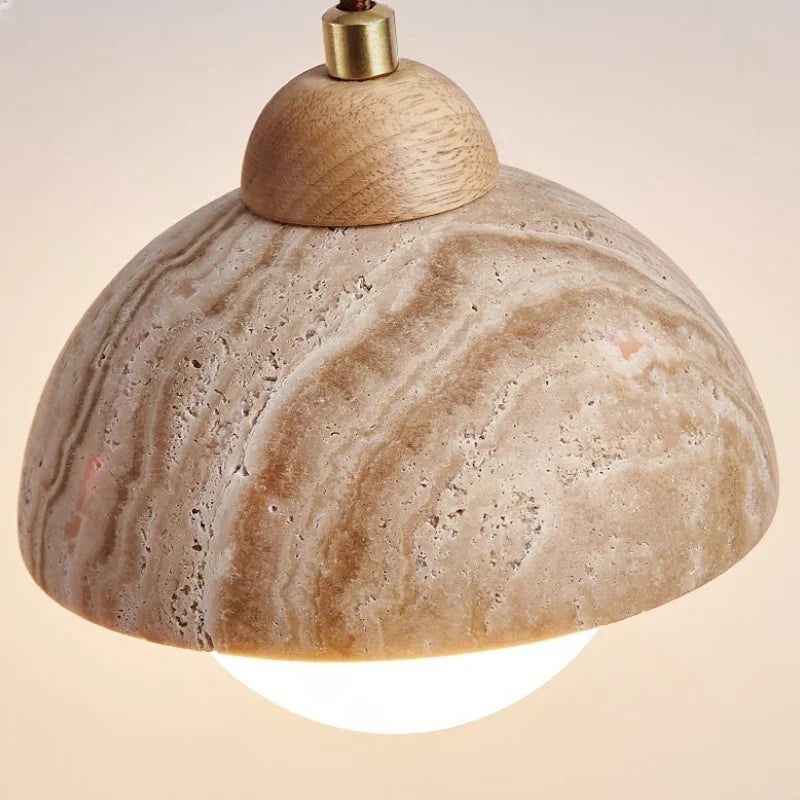 Axyaa Wood Stone LED Wall Lamp with Pull Switch, Stretching and Folding for Home Lighting