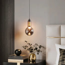 Axyaa Glass Bulb Pendant Light: Minimalist LED Chandelier for Dining, Bedroom, Kitchen