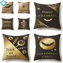 Axyaa Halloween Pumpkin Ghost Print Pillow Cover 45X45CM