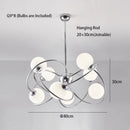 Axyaa Chrome LED Pendant Lights - Minimalist Design for Home Living Room