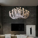 Axyaa Designer Glass Tube Luxury Pendant Light for Living Room Bedroom Restaurant