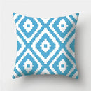 Axyaa Blue Geometric Pattern Cushion Cover for Living Room Sofa Decoration