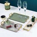 Axyaa Nordic Green Acrylic Tray for Tea Set & Jewelry Storage