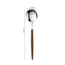 Axyaa Wood Grain Handle Gold Steak Knife and Fork Set