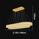 Axyaa Crystal Chandelier Stair Pendant Lamp Living Room Interior Lighting