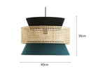 Axyaa Rattan Art Pendant Lights, Colorful Chandelier for Kitchen & Living Room