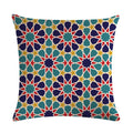 Axyaa Geometric Printed Linen Cushion Cover for Home Decoration 45x45cm
