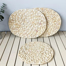 Axyaa Oval Straw Woven Table Mat, Insulation Placemat & Anti-Scalding Mat