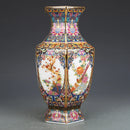 Axyaa Antique Official Enamel Porcelain Square Vase Ornament