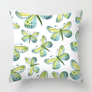 Axyaa Cute Butterfly Floral Print Pillowcase 45*45cm for Home & Office Decor